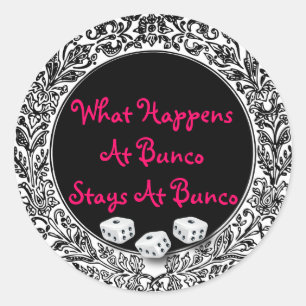 起こる何がBuncoでBuncoの滞在で ラウンドシール