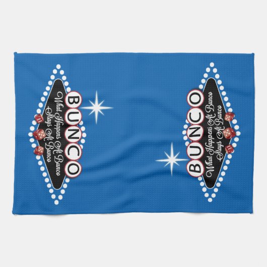 起こる何がBuncoのおもしろいでBuncoの滞在で キッチンタオル (横)