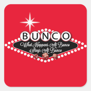 起こる何がBuncoのおもしろいでBuncoの滞在で スクエアシール