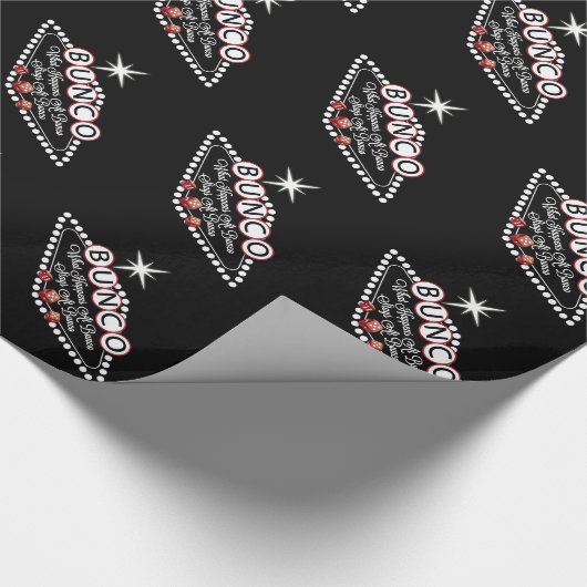 起こる何がBuncoのおもしろいでBuncoの滞在で ラッピングペーパー (角)