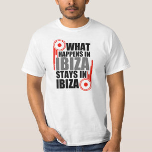起こる何がibizaのデザインのibizaの滞在で tシャツ
