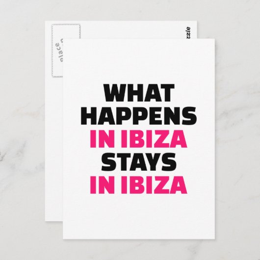 起こる何がIbizaの滞在Ibizaで ポストカード (正面/裏面)