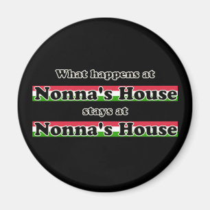 起こる何がNonnasの家の黒の背景で マグネット