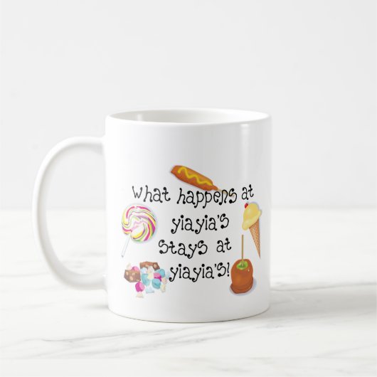 起こる何がYiaYiaでYiaYiaの滞在で コーヒーマグカップ (左)