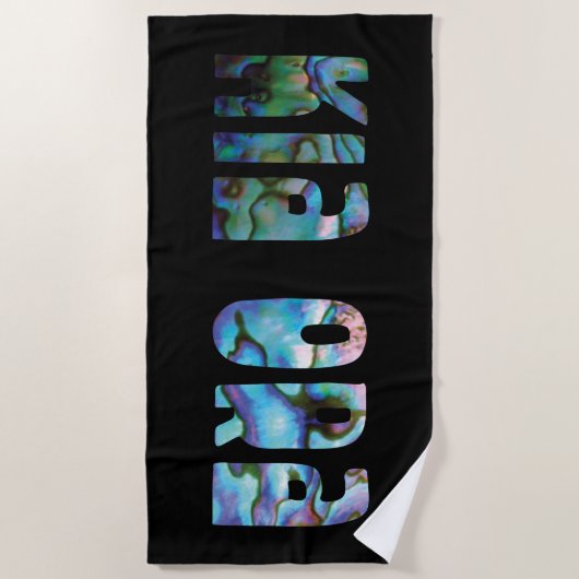 起亜ORAキウイグリーティング ビーチタオル (正面)