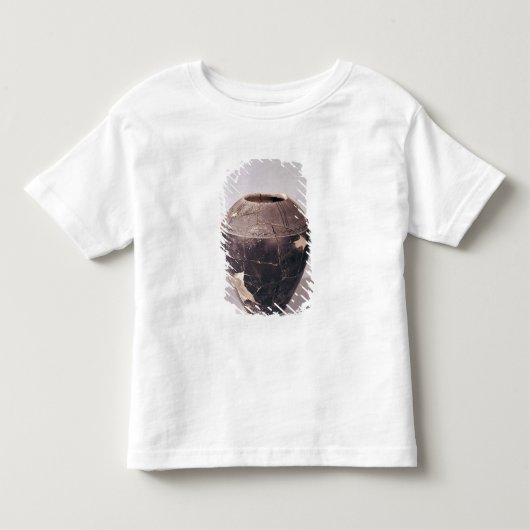起伏のあるラインと飾られる化粧土のつぼ トドラーTシャツ (正面)