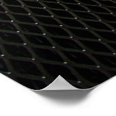 起伏のある層の中の金属クロスグリッド ポスター (角)