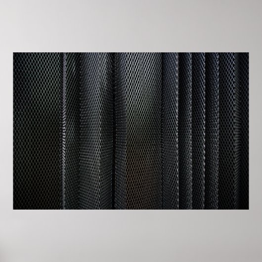 起伏のある層の中の金属クロスグリッド ポスター (正面)