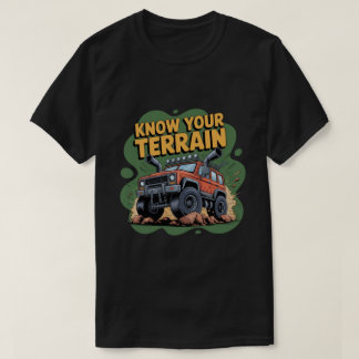 起伏を知れ 4x4 オフロード トラックのキャラクター tシャツ