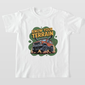 起伏を知れ 4x4 オフロード トラック カートゥーン tシャツ