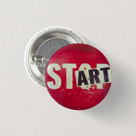 起動ボタン 缶バッジ (正面&裏面)