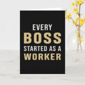 起業家すべてのボスがワーカーのCeoとして開始 カード (黄色い花)