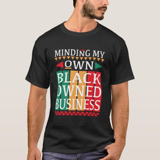 起業家のためのブラックオウンドビジネス Tシャツ (正面)