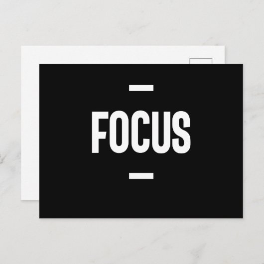 起業家やる気を起こさせるギフト – フォーカス ポストカード (正面/裏面)