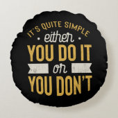 起業家やる気を起こさせる感動的ことわざ ラウンドクッション (正面)