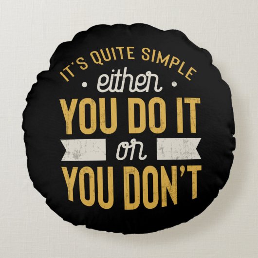 起業家やる気を起こさせる感動的ことわざ ラウンドクッション (正面)