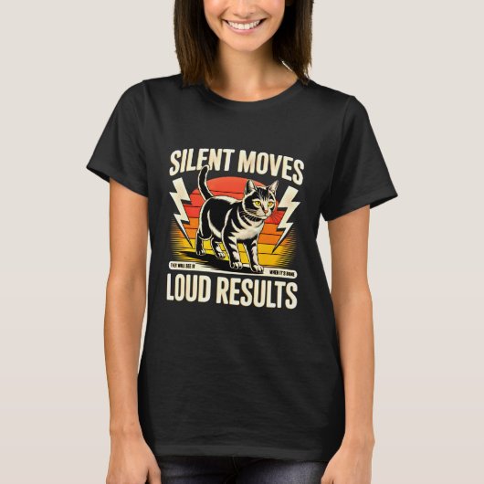 起業家サイレントムーブス女性キャットボス Tシャツ (正面)