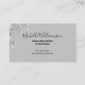 起業家スモールビジネスオーナーフリーランスシルバー 名刺 (正面)