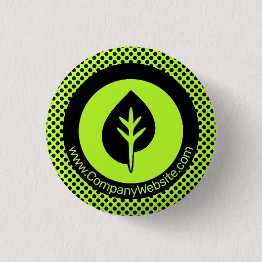 起業家スモールビジネスカスタム文字とロゴ 缶バッジ (正面)