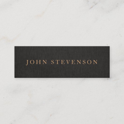 起業家プロフェッショナルブラックリネンルックヴィンテージ スキニー名刺 (正面)