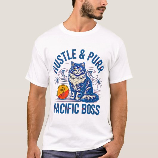 起業家ボス - ハッスル&パー Tシャツ (正面)