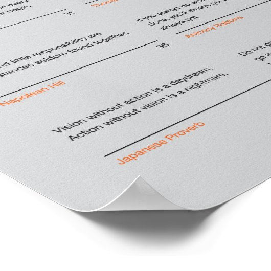 起業家ポスターの引用文- Gray Edition ポスター (角)