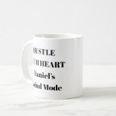 起業家マグ – ハッスルウィズハート引用文 コーヒーマグカップ (正面左)