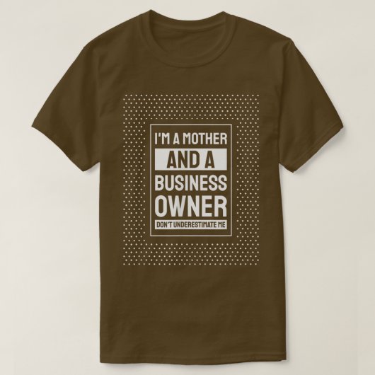 起業家モチベーション小規模企業オーナーママ Tシャツ (デザイン正面)