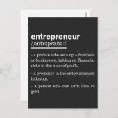 起業家定義おもしろい業者ギフト シーズンポストカード (正面/裏面)