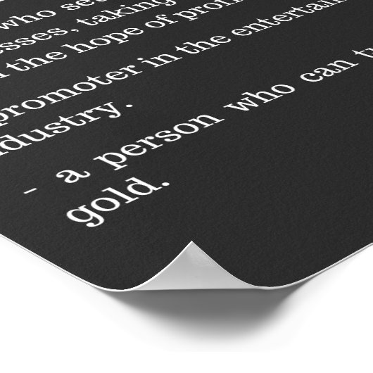 起業家定義おもしろい業者ギフト ポスター (角)