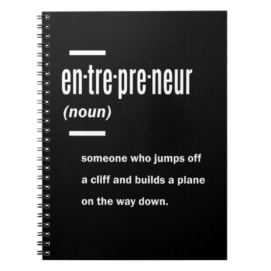 起業家定義ギフトアイディア ノートブック (正面)