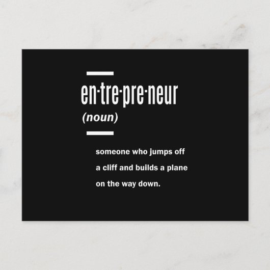 起業家定義ギフトアイディア ポストカード (正面)