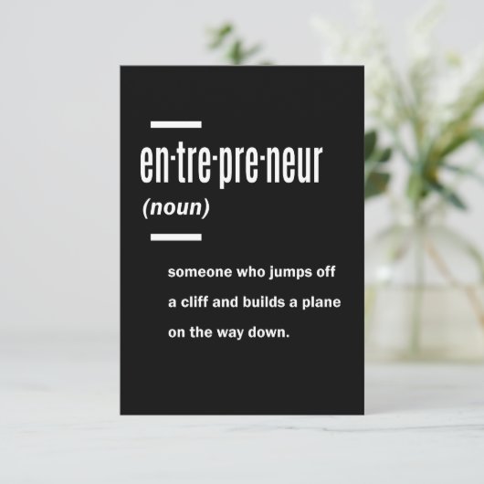 起業家定義ギフトアイディア 出欠カード (スタンド正面)