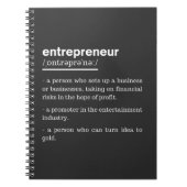 起業家定義ユーモア ビジネスオーナー ギフト ノートブック (正面)