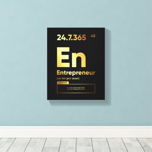 起業家定義 |壁やる気を起こさせるアート キャンバスプリント (インサイチュ (ウッドフロア))