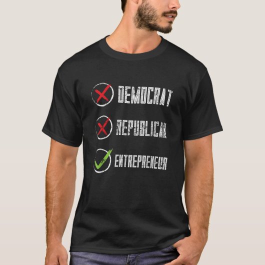 起業家自由主義贈与資本主義 Tシャツ (正面)