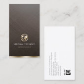 起業家金ゴールドグローブアイコンつや消しメタル 名刺 (正面/裏面)