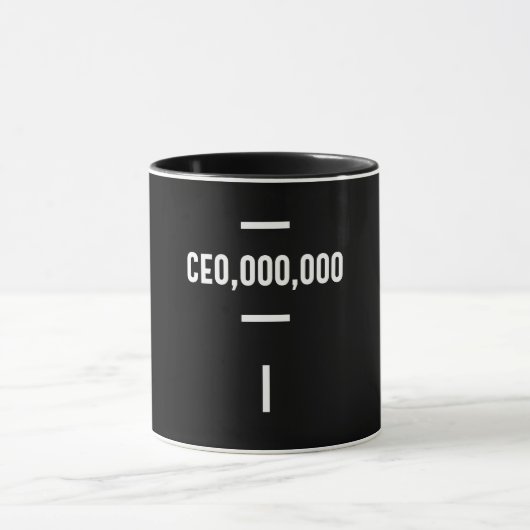 起業家- CEO,000,000 Tee おもしろい Business マグカップ (中央)