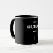 起業家- CEO,000,000 Tee おもしろい Business マグカップ (正面左)