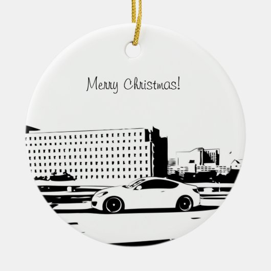 起源のクーペの圧延の打撃 セラミックオーナメント (正面)