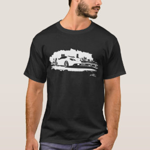 起源のクーペの白黒グラフィック Tシャツ