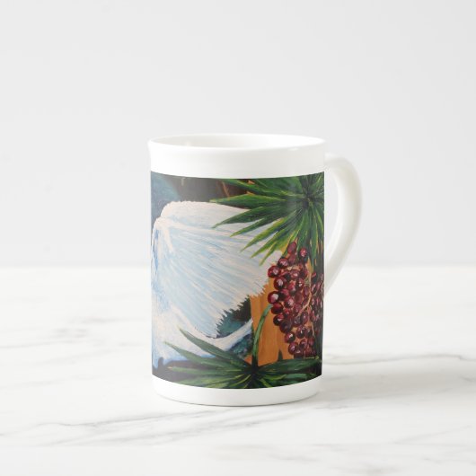 起源の白鳥のマグ ボーンチャイナマグカップ (正面右)