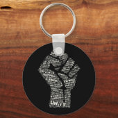 起立した拳キーチェーン キーホルダー (正面)