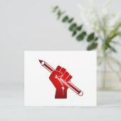 起立拳の鉛筆 ポストカード (スタンド正面)