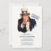 起草された！Bデイお祝い 招待状 (正面)