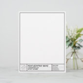 起草フレームのテンプレート レターヘッド (スタンド正面)