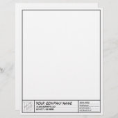 起草フレームのテンプレート レターヘッド (正面/裏面)