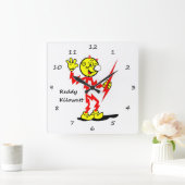 超おもしろいレディキロワット時 スクエア壁時計 (ホーム)