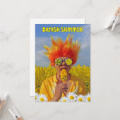 超かっこいいデンマークのサマーグリーティングカード！ カード (正面/裏面インサイチュ)