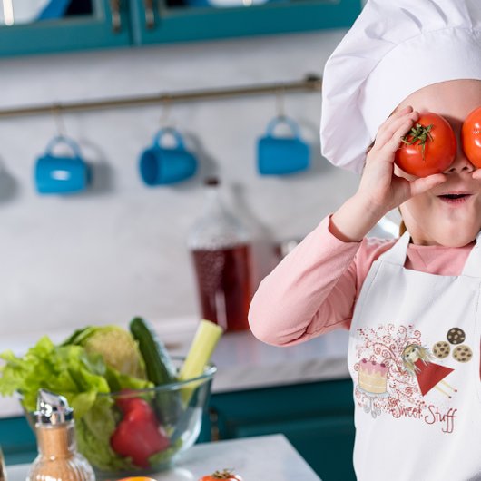 超かわいいかわいいクッキー&ケーキ 子供用エプロン